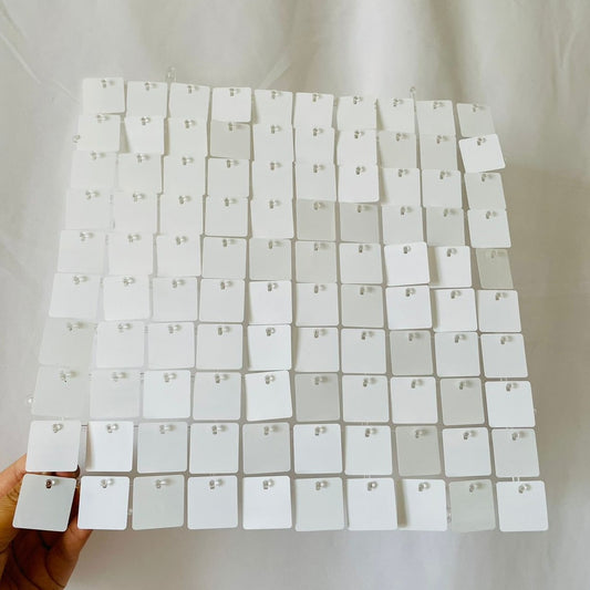 'Snow' White Sequin Wall - In Stock