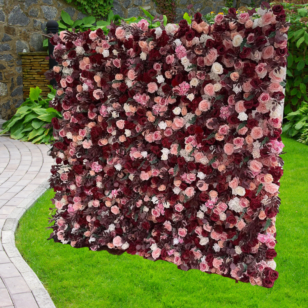 Luxury 5D 'Ava' Flower Wall - Cloth Backed