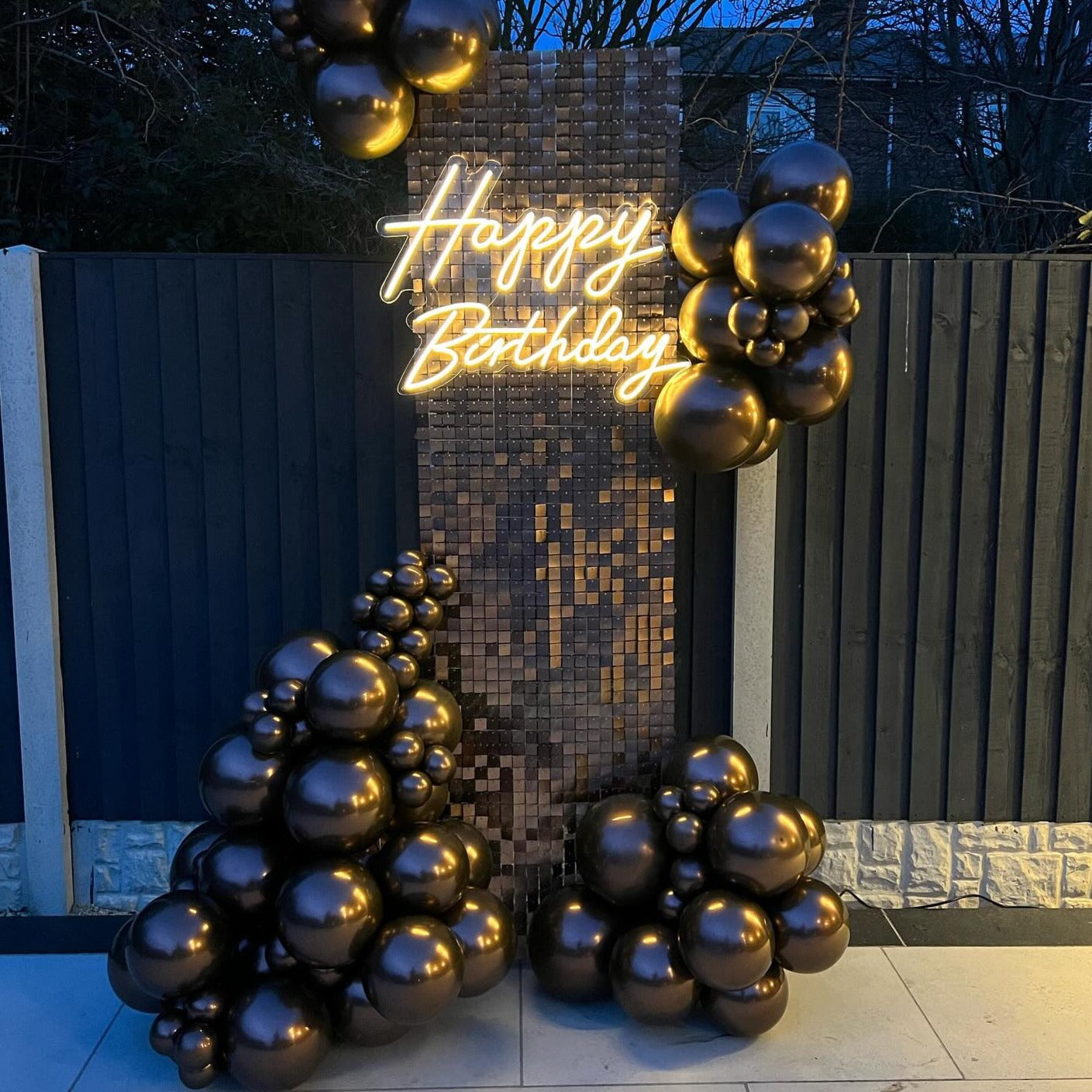Chocolate Matte Sequin Wall - In Stock