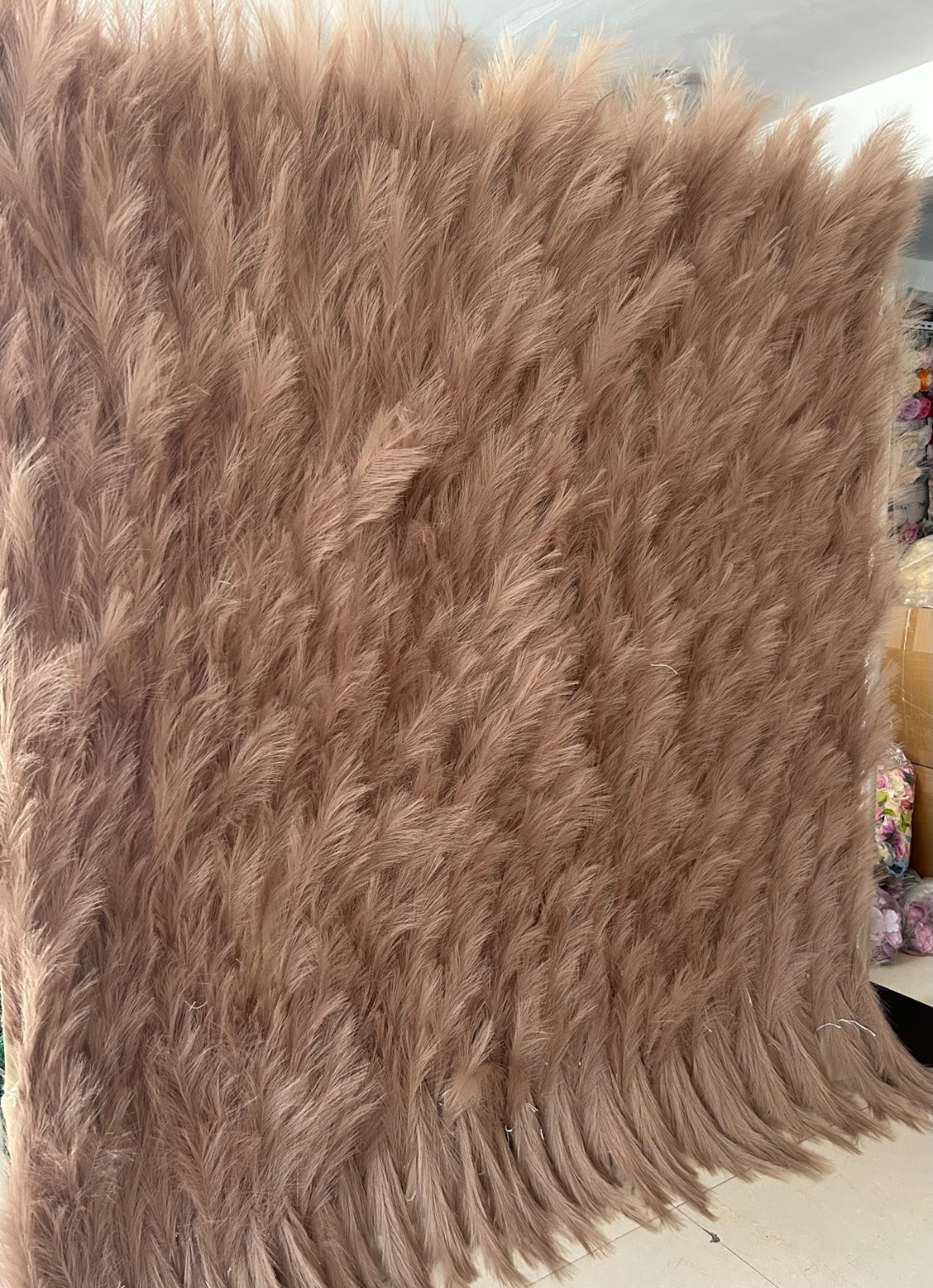 Luxury 5D 'Dusk' Faux Pampas Wall - Cloth Backed