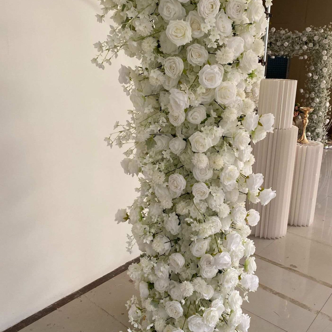 White Jasmine Floral Luxury Arch - 2.4m