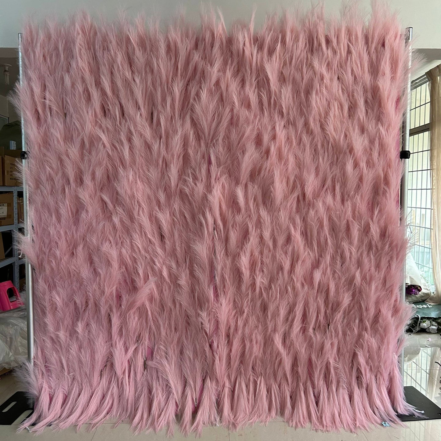 Luxury 5D 'Blush' Faux Pampas Wall - Cloth Backed