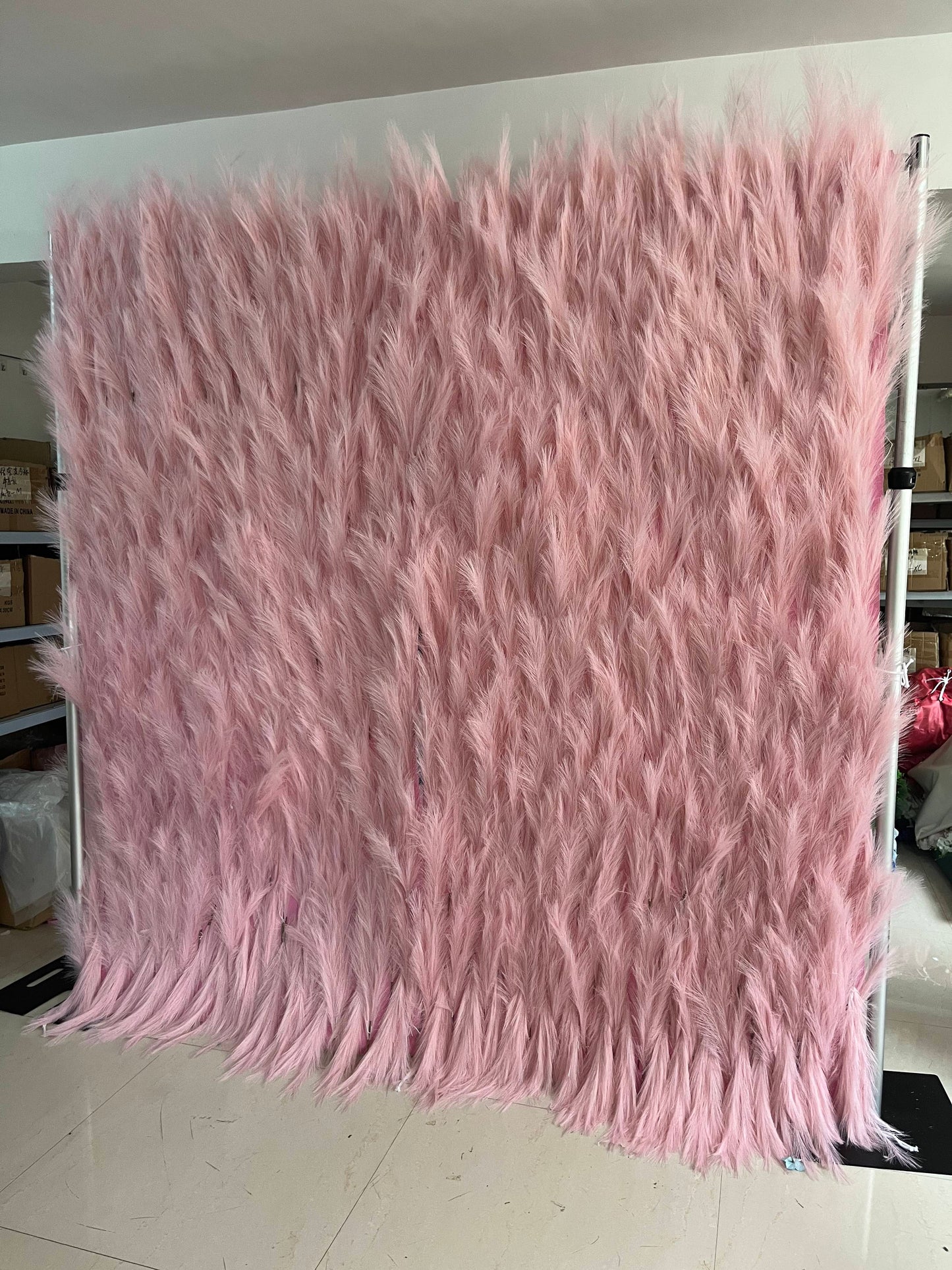 Luxury 5D 'Blush' Faux Pampas Wall - Cloth Backed