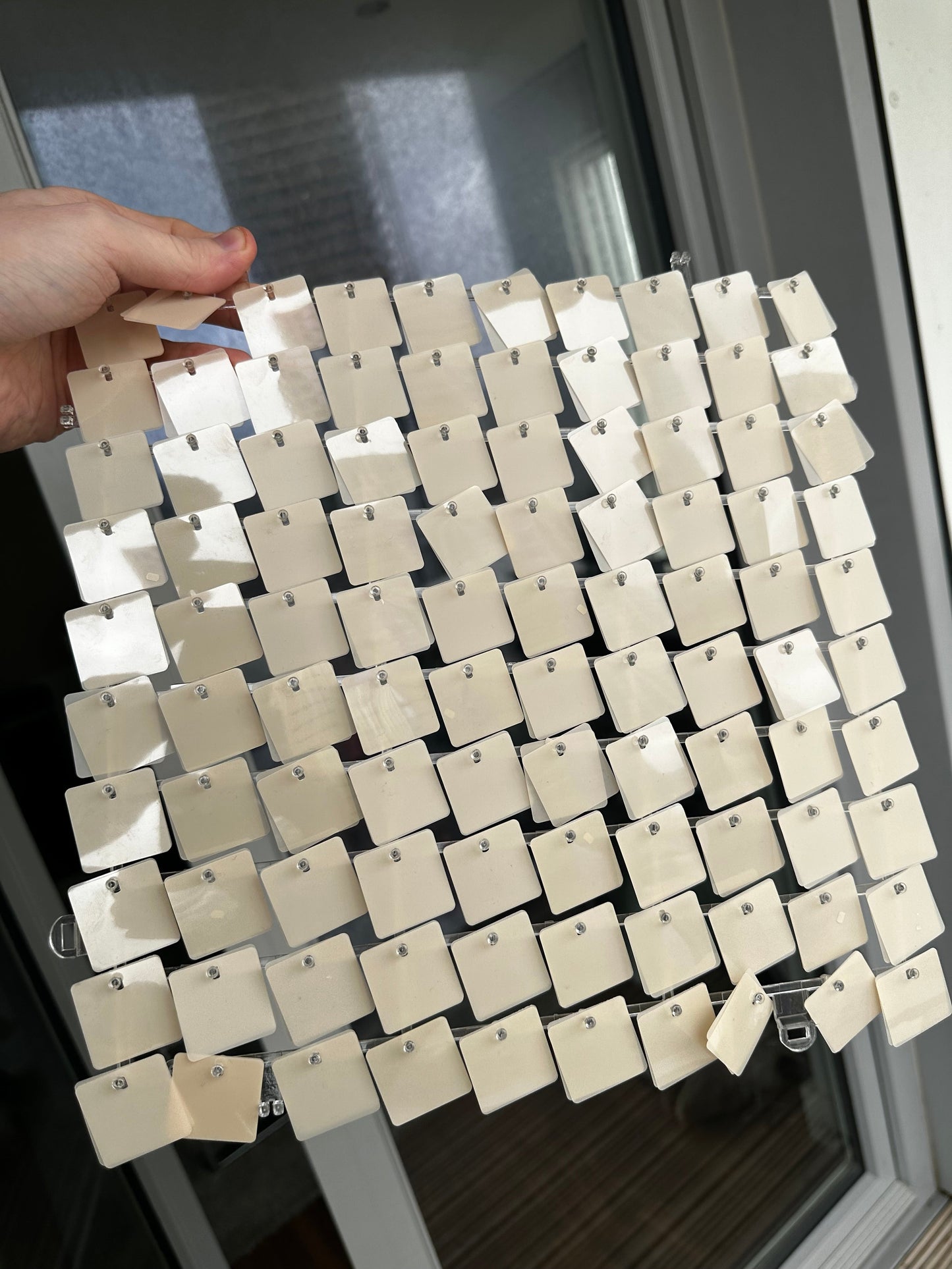 Light Nude Double Layered Sequin Wall