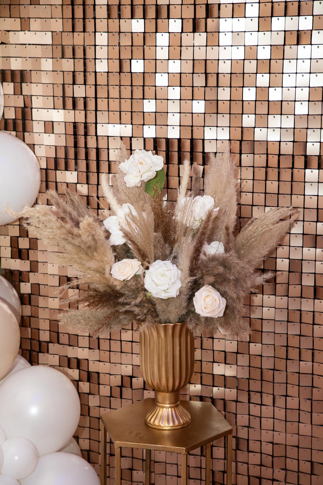 'Champage' Gold Matte Sequin Wall