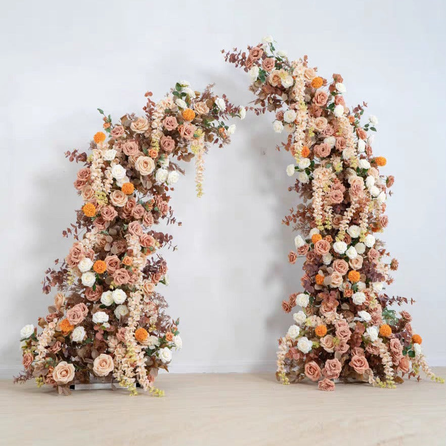 Rose, Chrysanthemum & Wisteria Neutral Floral Pillars – 1.9m & 2.2m