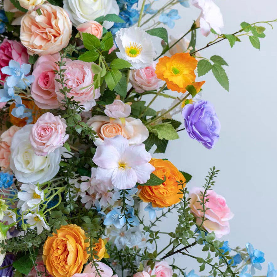 Multi Colour ‘Summer’ Floral Pillars – 1.9m & 2.2m