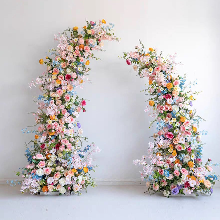Multi Colour ‘Summer’ Floral Pillars – 1.9m & 2.2m