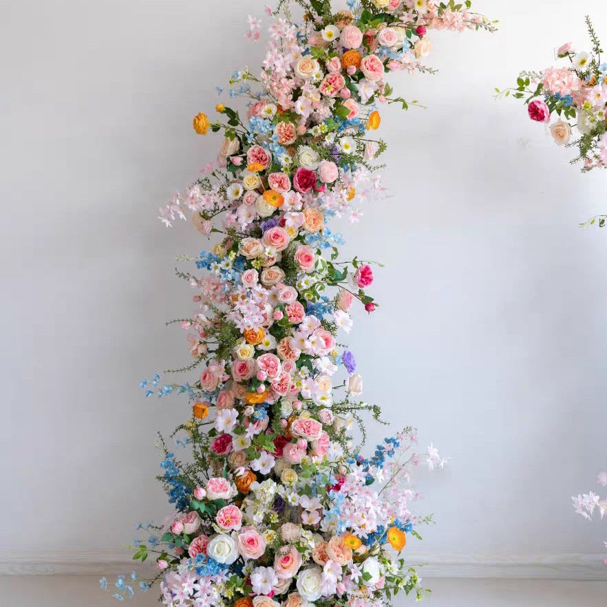 Multi Colour ‘Summer’ Floral Pillars – 1.9m & 2.2m