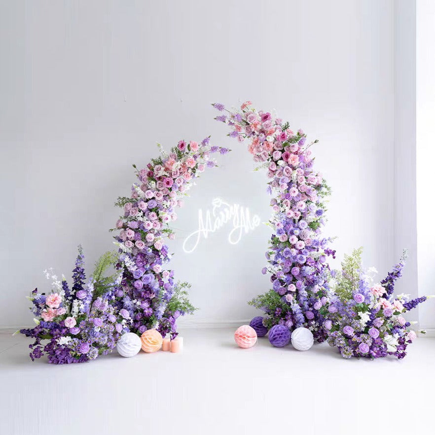 Multi Flower Lavender Floral Pillars – 1.9m & 2.2m