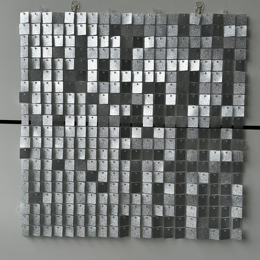 Glitter Silver Matte Sequin Wall