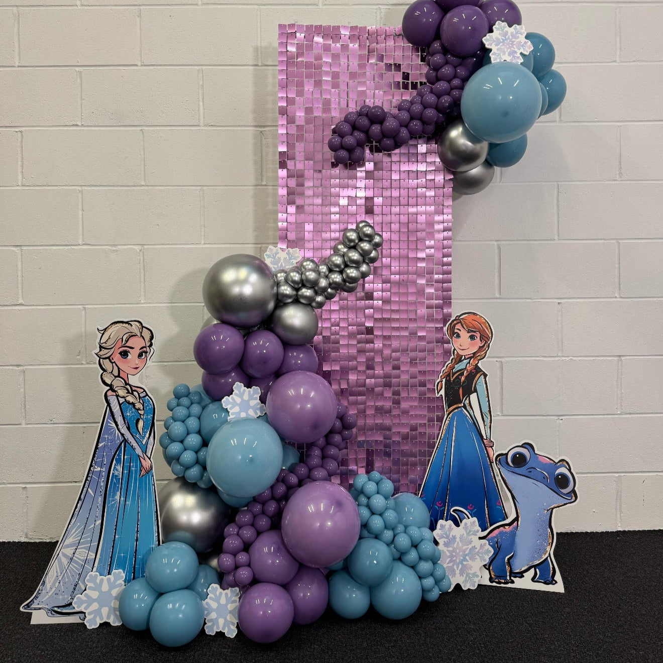Violet Matte Sequin Wall