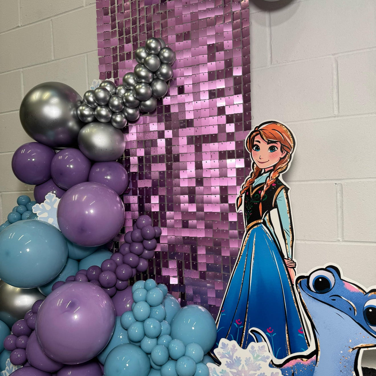 Violet Matte Sequin Wall