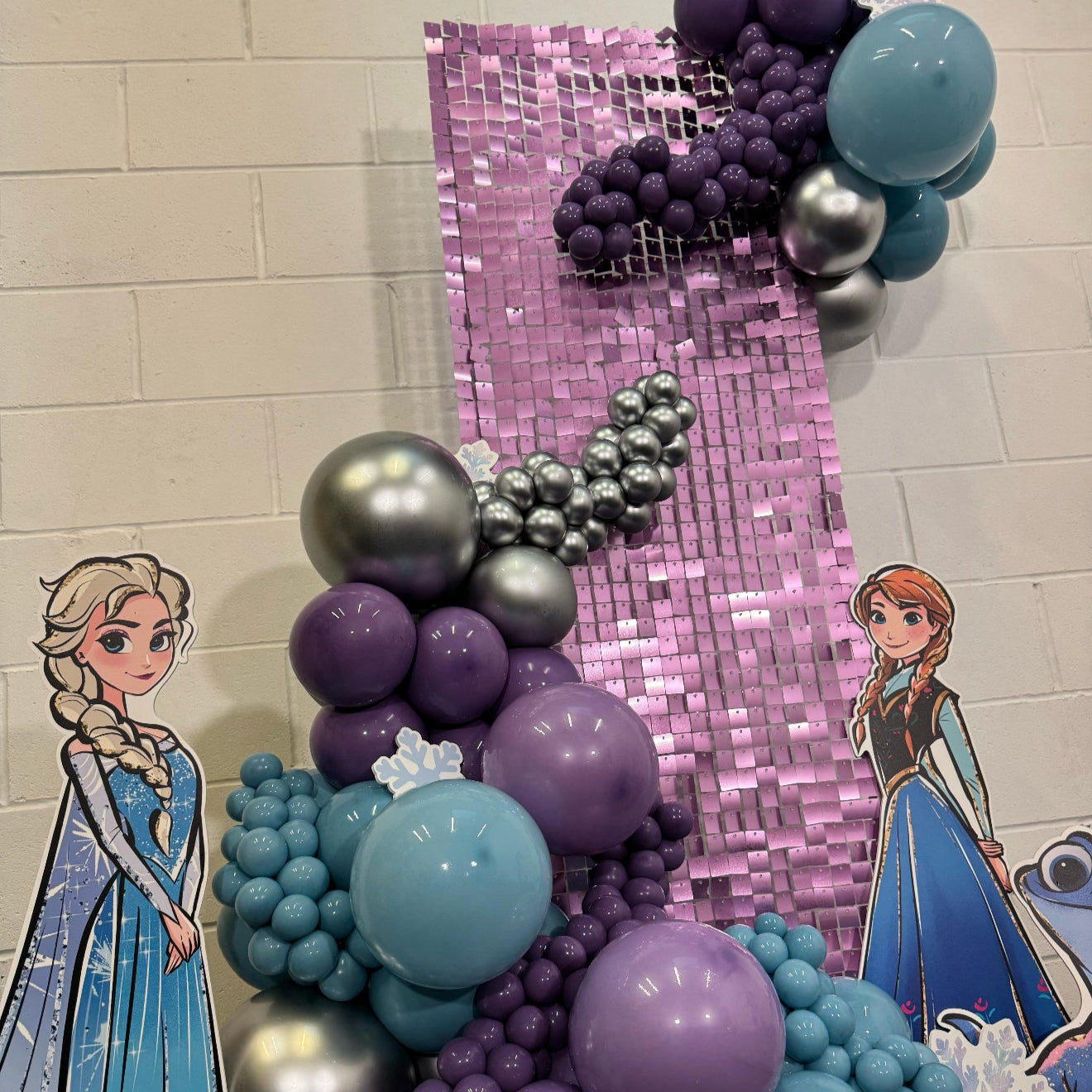 Violet Matte Sequin Wall