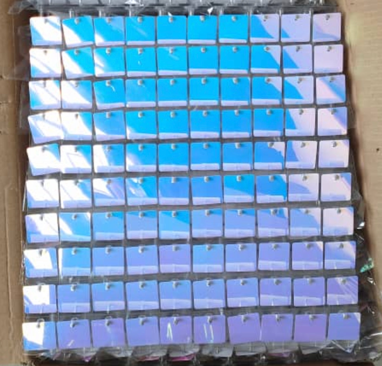 Diamond 'Frozen' Blue Sequin Wall - In Stock