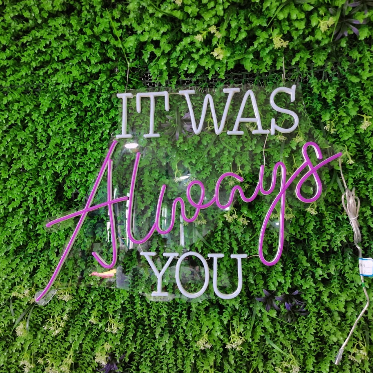 It Was Always You Neon Sign in Pink & White