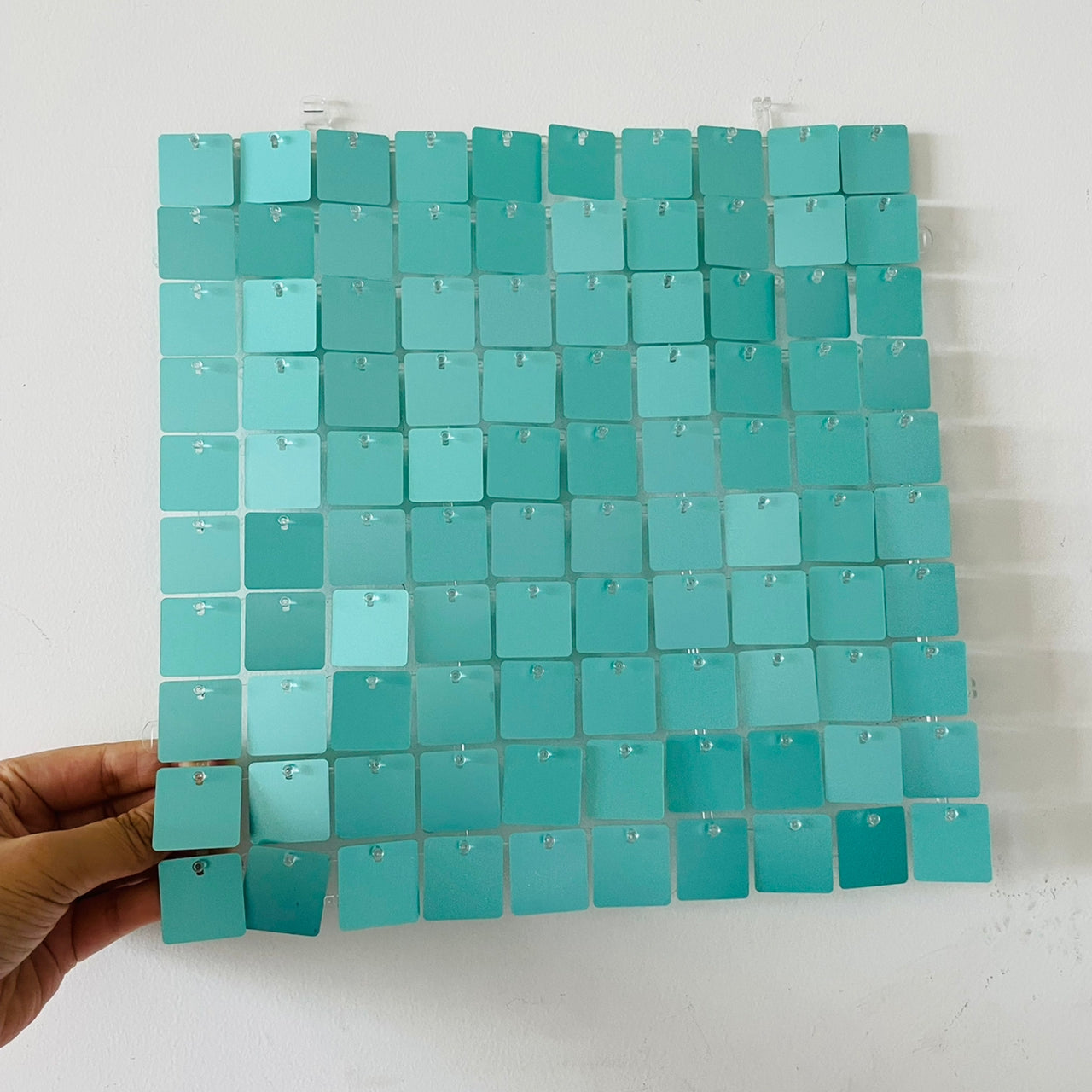 Turquoise Matte Sequin Wall