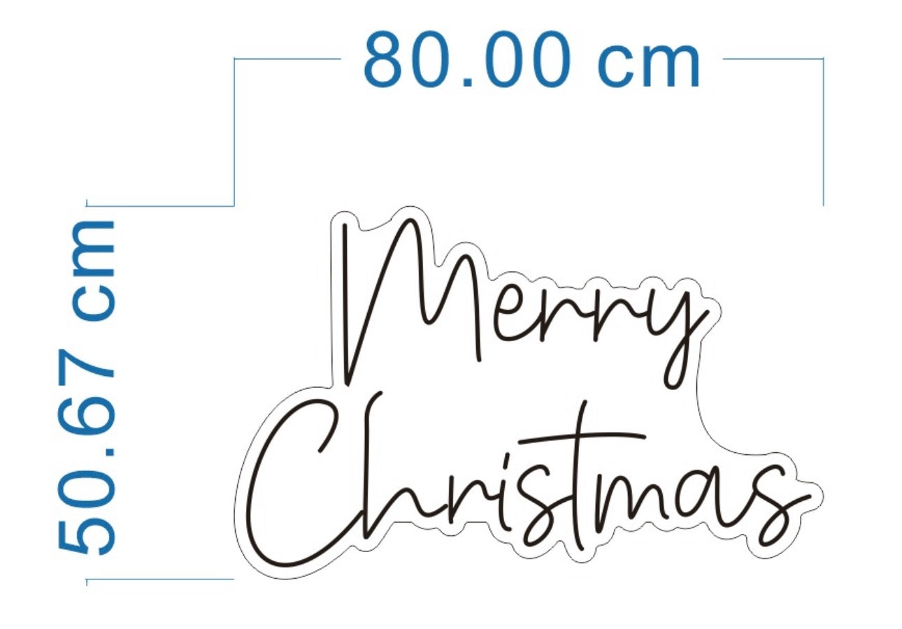 Merry Christmas Neon Sign in Cool or Warm White