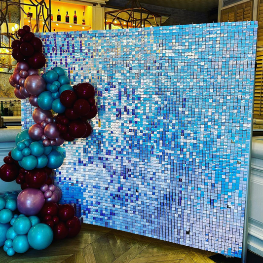 Diamond 'Frozen' Blue Sequin Wall