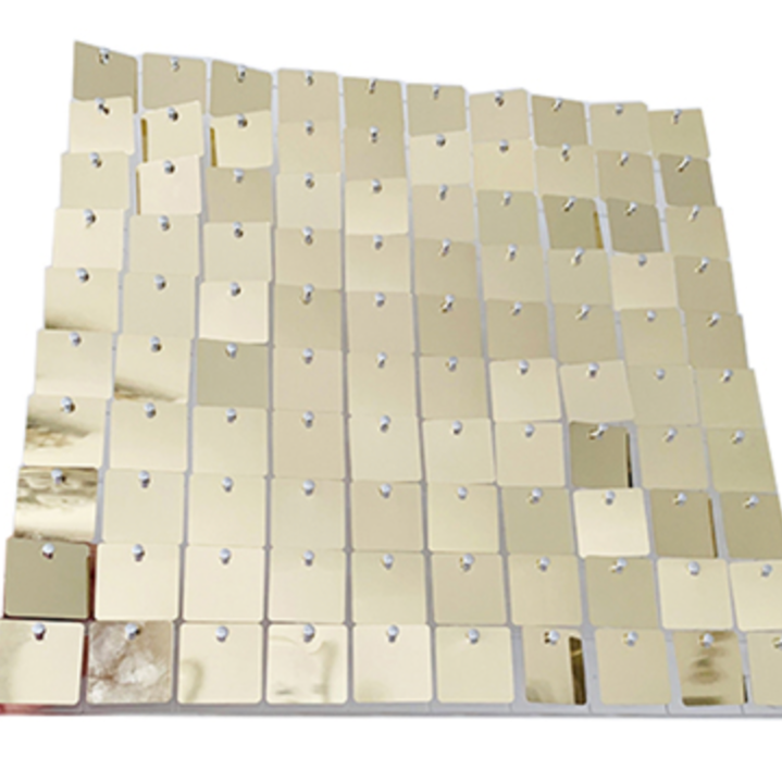 Champagne Gold Shiny Sequin Wall - In Stock