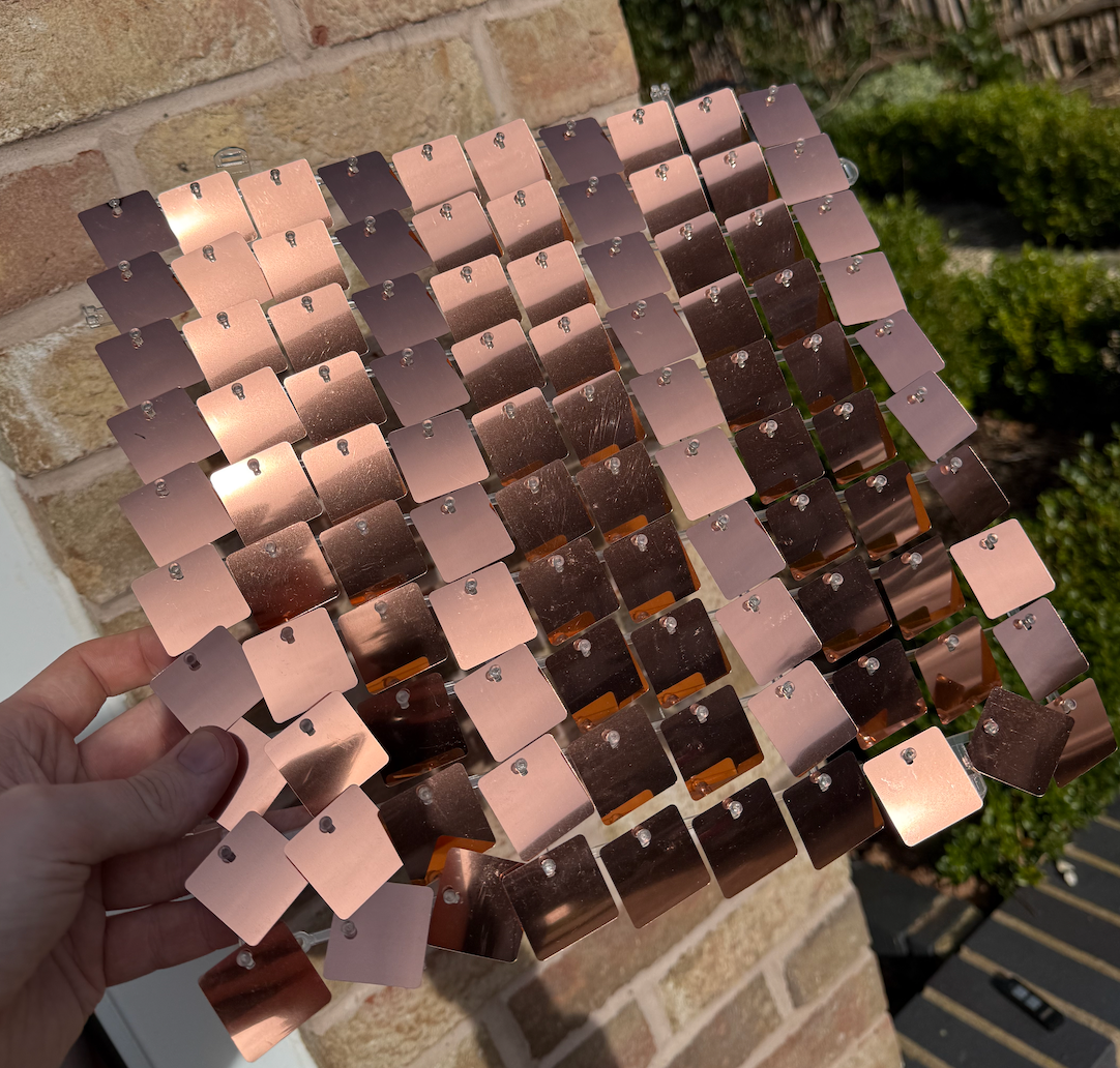 Mirror 'Rose Gold' Sequin Wall - 49 Panels
