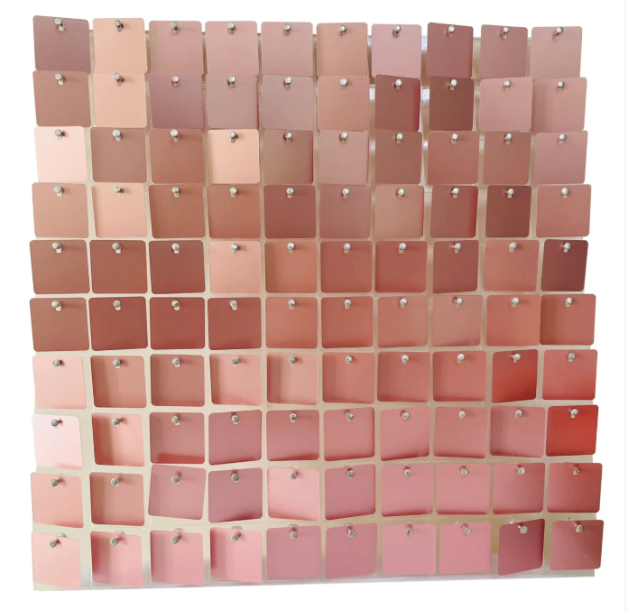 Pink & Green Matte Sequin Wall