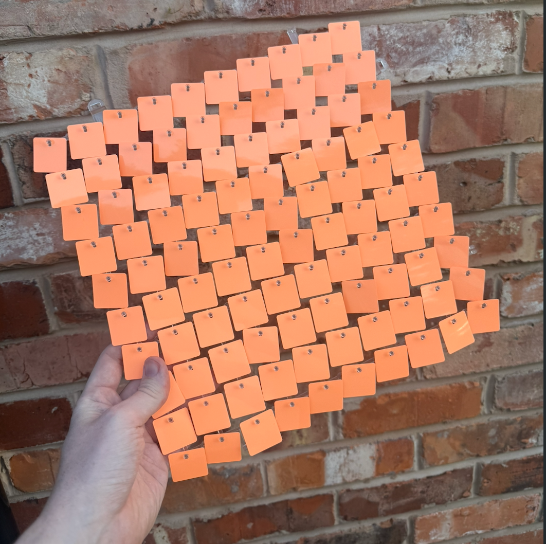 Clementine Orange Sequin Wall