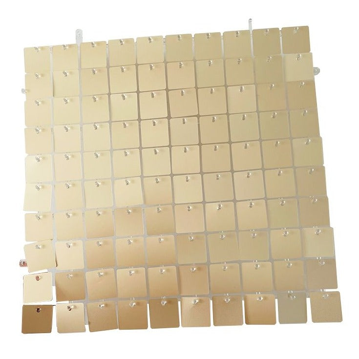 'Vanilla' Gold Matte Sequin Wall