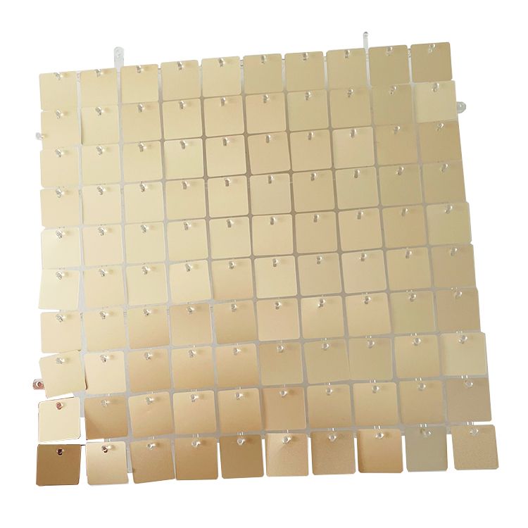 Vanilla Matte Gold Sequin Wall