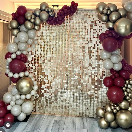 'Vanilla' Gold Matte Sequin Wall