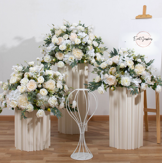 White Rose Floral & Foliage Centrepiece