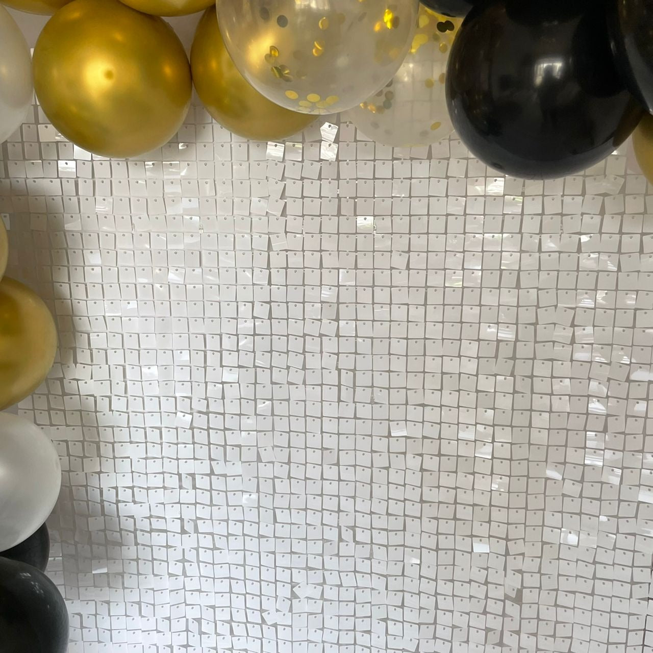 'Snow' White Sequin Wall