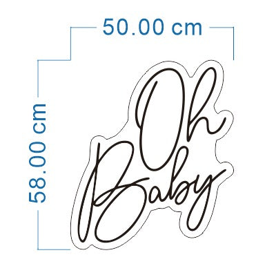 Oh Baby Two Lines Neon Sign