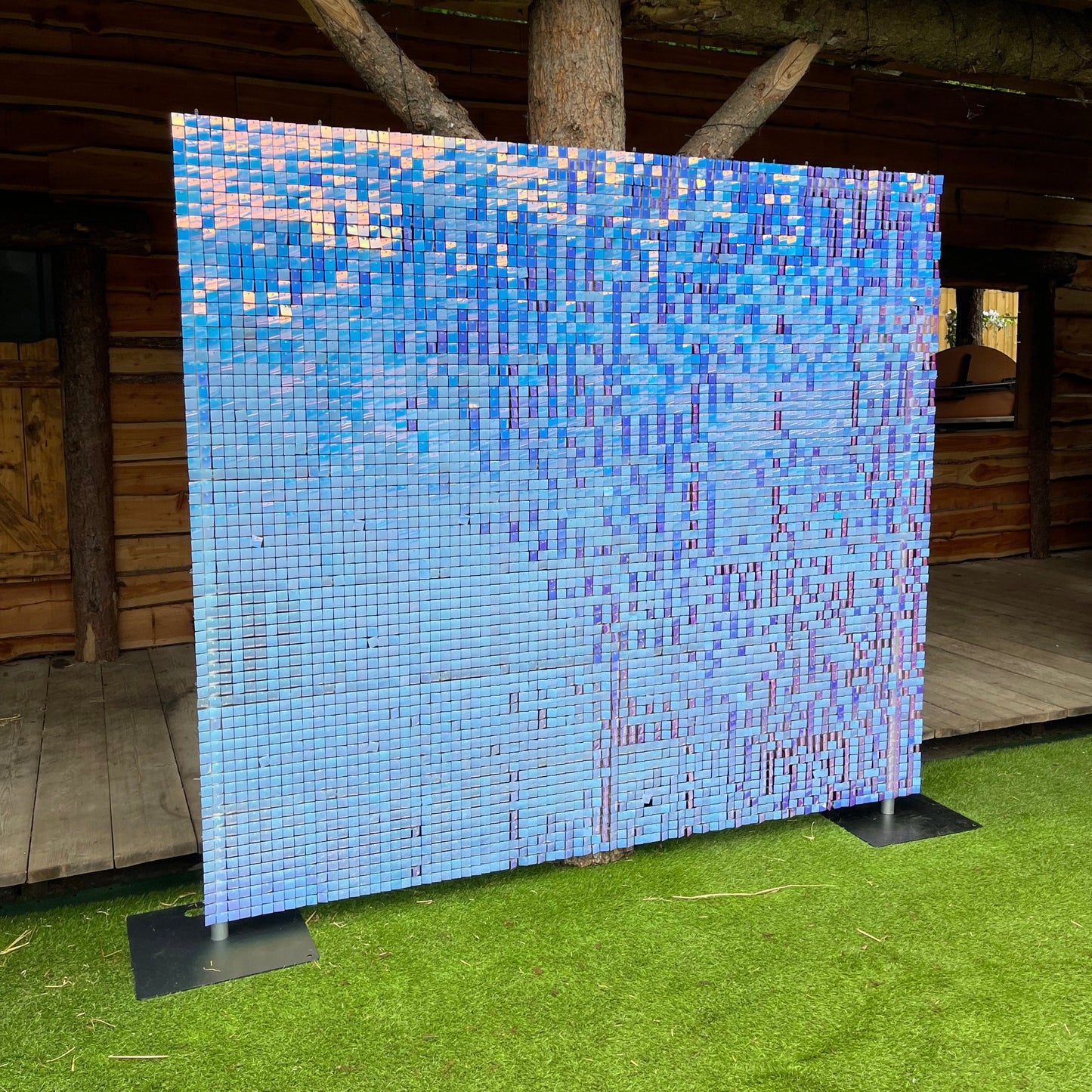 Diamond 'Frozen' Blue Sequin Wall