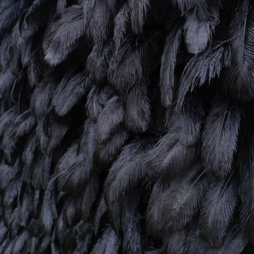 5D Luxury Black Feather Wall - Cloth Backed