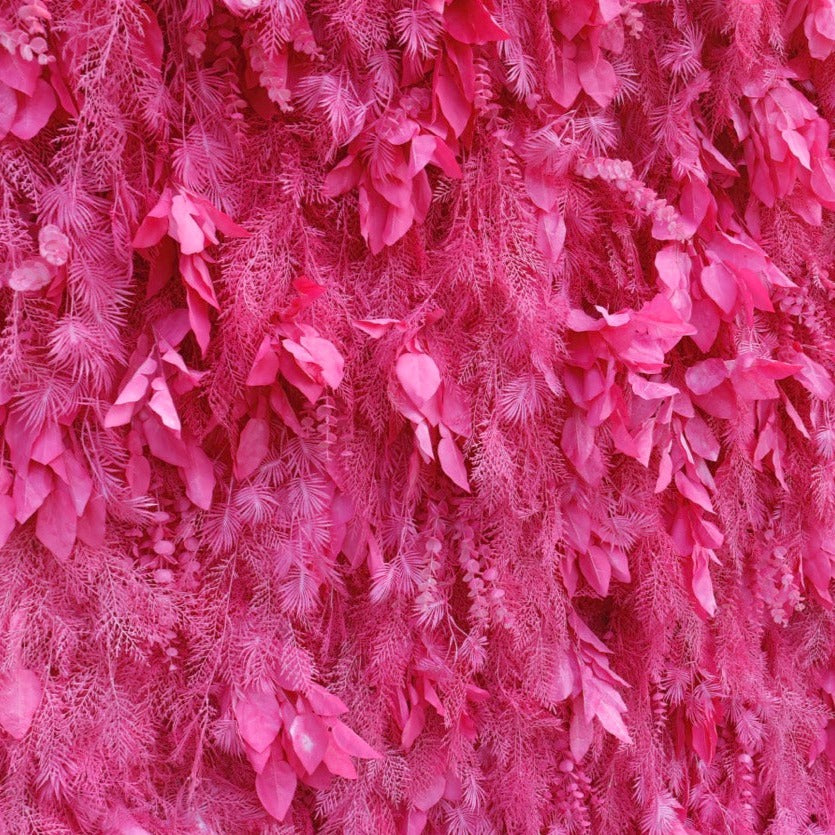 5D Luxury Faux Pink Pampas Wall - Cloth Backed