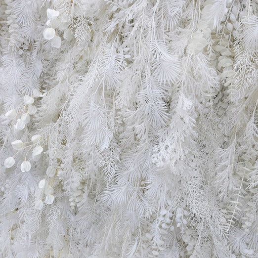 5D Luxury Faux White Pampas Wall - Cloth Backed