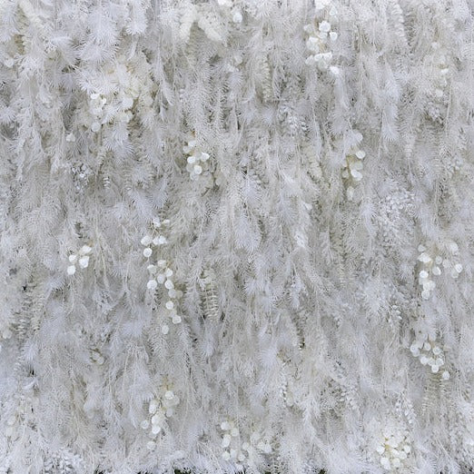 5D Luxury Faux White Pampas Wall - Cloth Backed