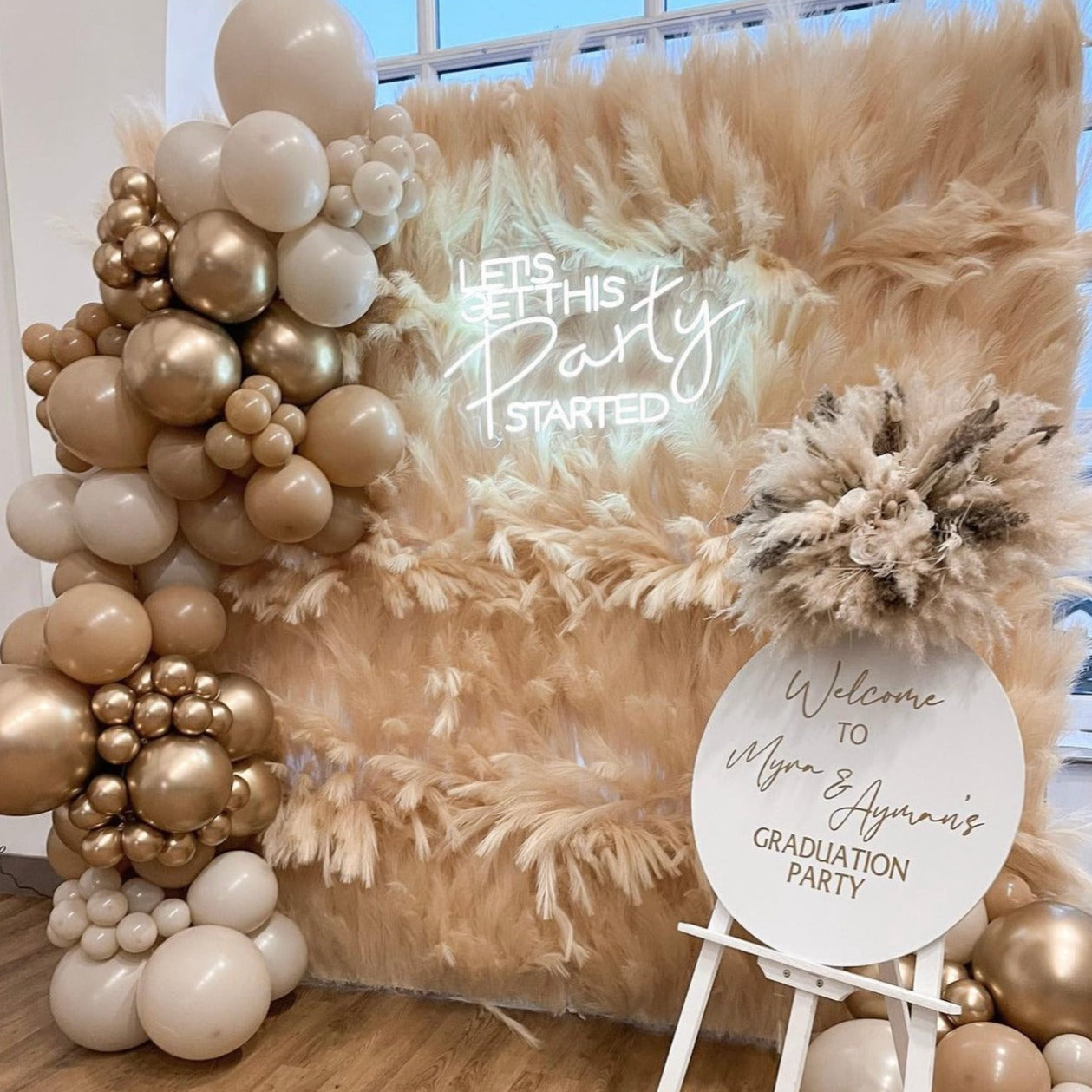 Luxury 5D 'Boho' Faux Pampas Wall - Cloth Backed