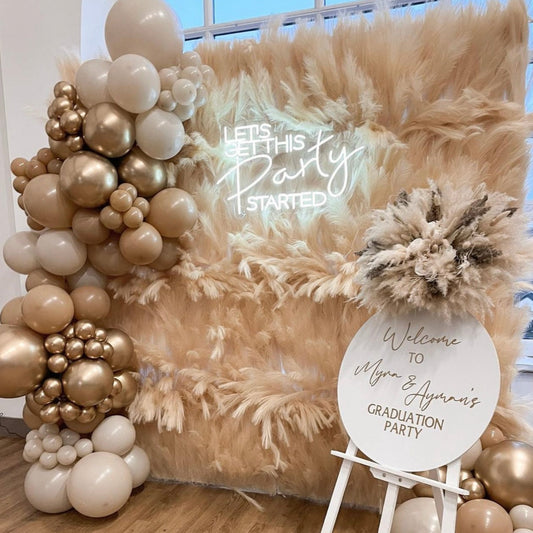 Luxury 5D 'Boho' Faux Pampas Wall - Cloth Backed