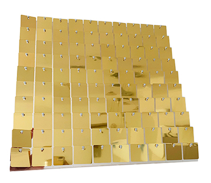 Mirror Light Gold Shiny Sequin Wall
