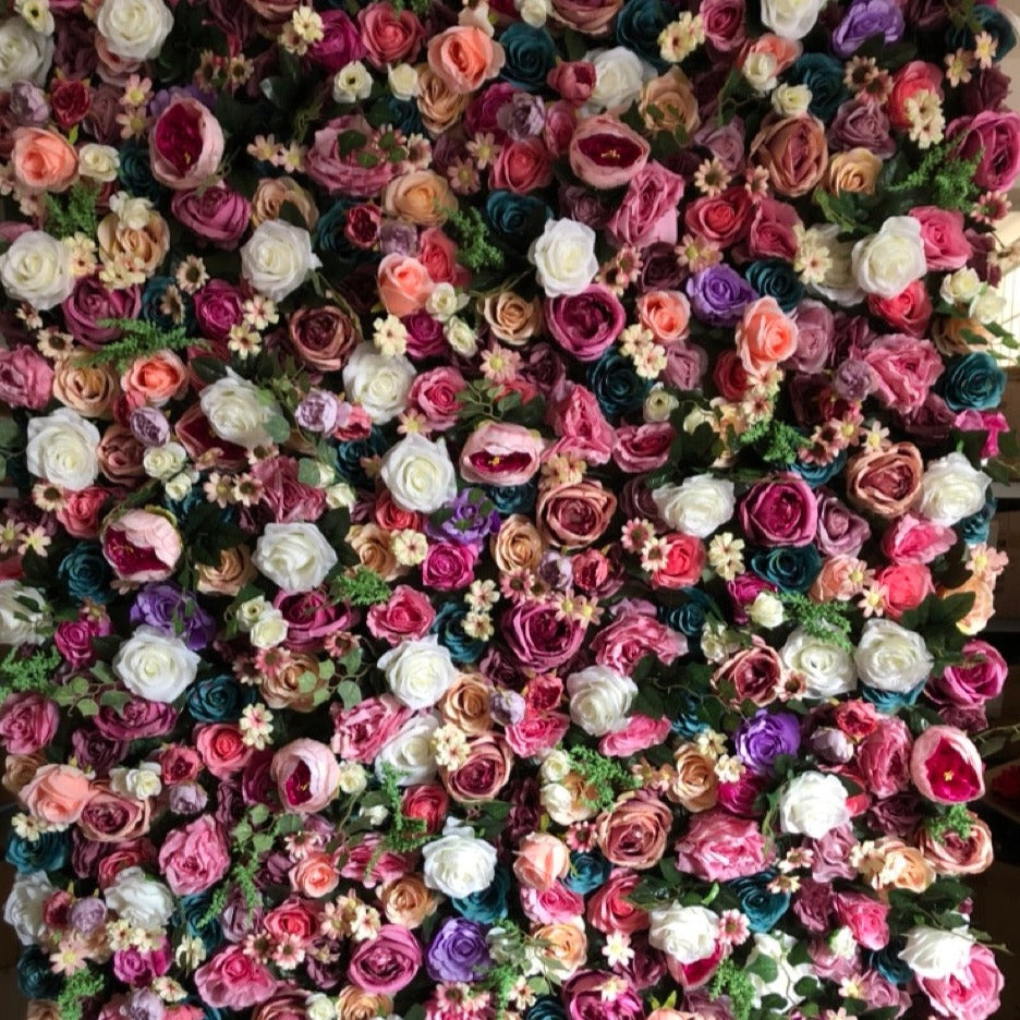 Mixed Pinks Deluxe Flower Wall - Cloth Backed