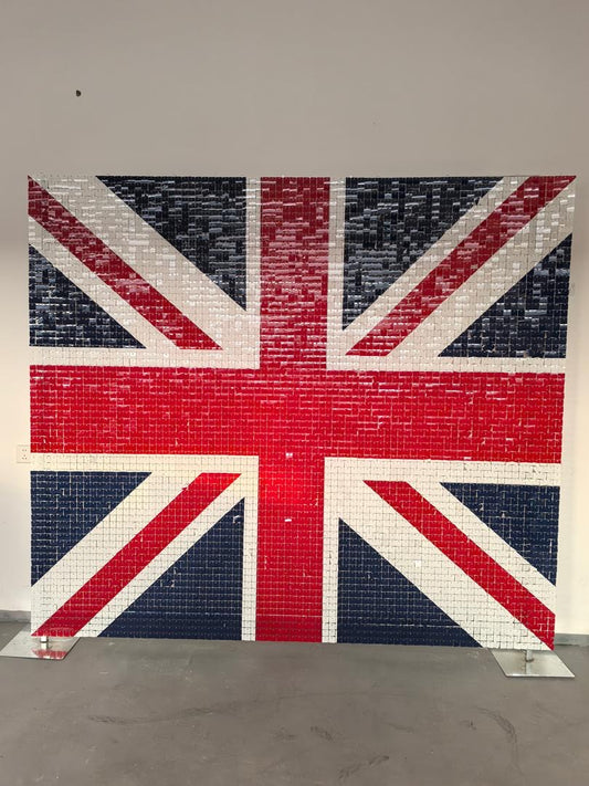 Union Jack Print Sequin Wall