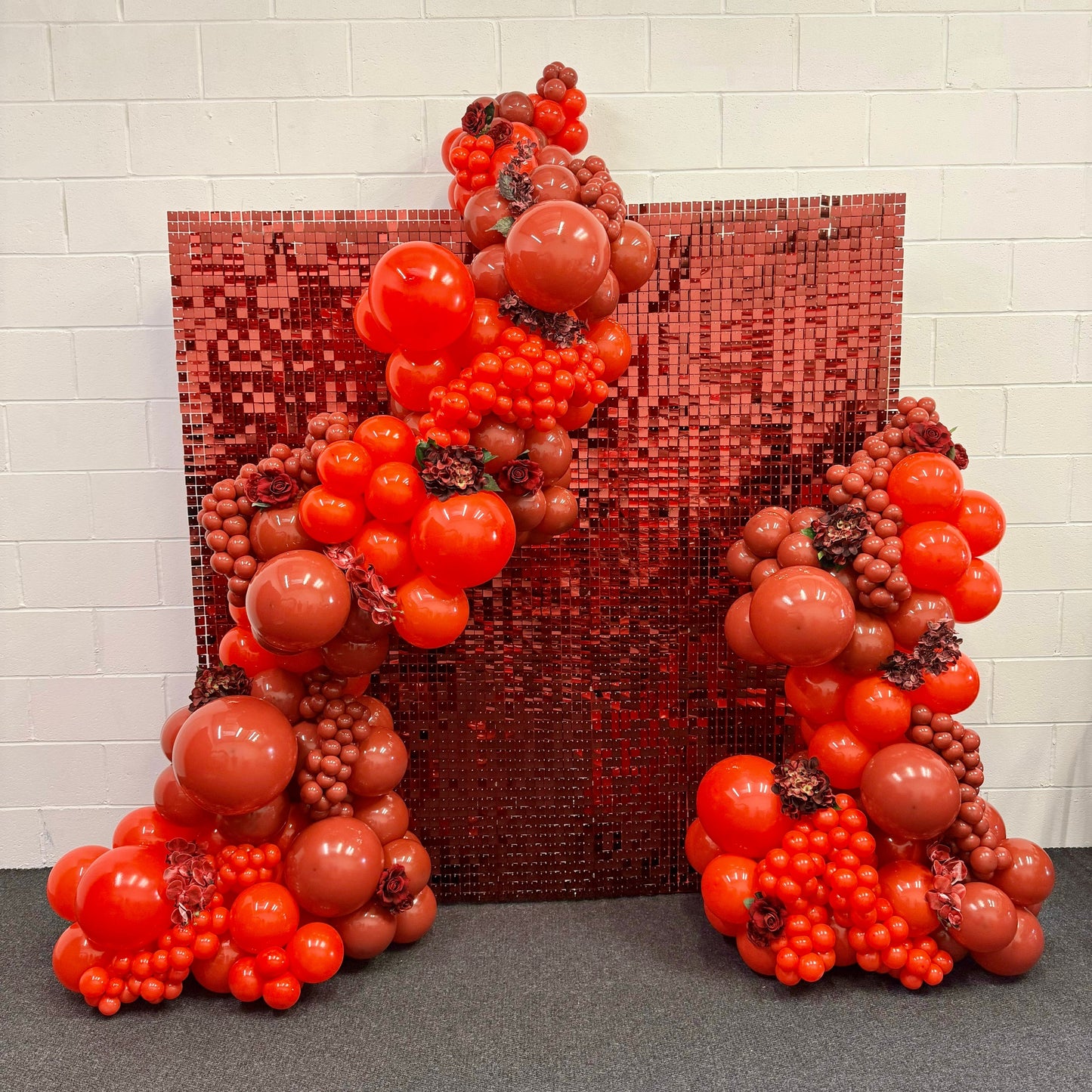 'Cherry' Red Shiny Sequin Wall