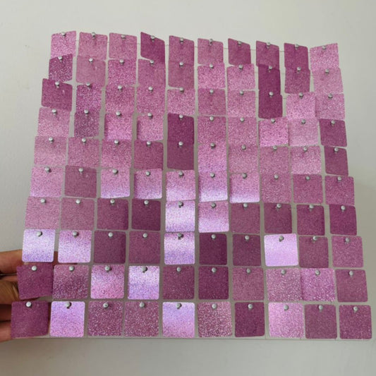 Glitter Matte Pink Sequin Wall