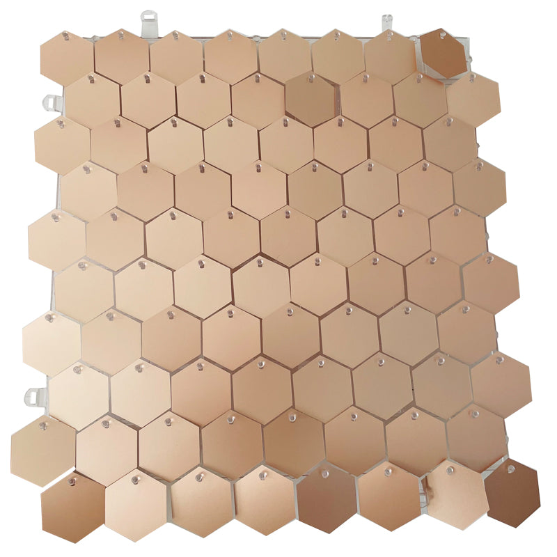 Matte Gold Hexagon Sequin Wall