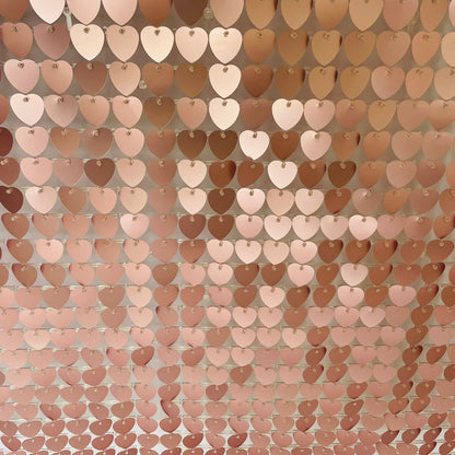 Blush Pink Love Heart Shaped Sequin Wall