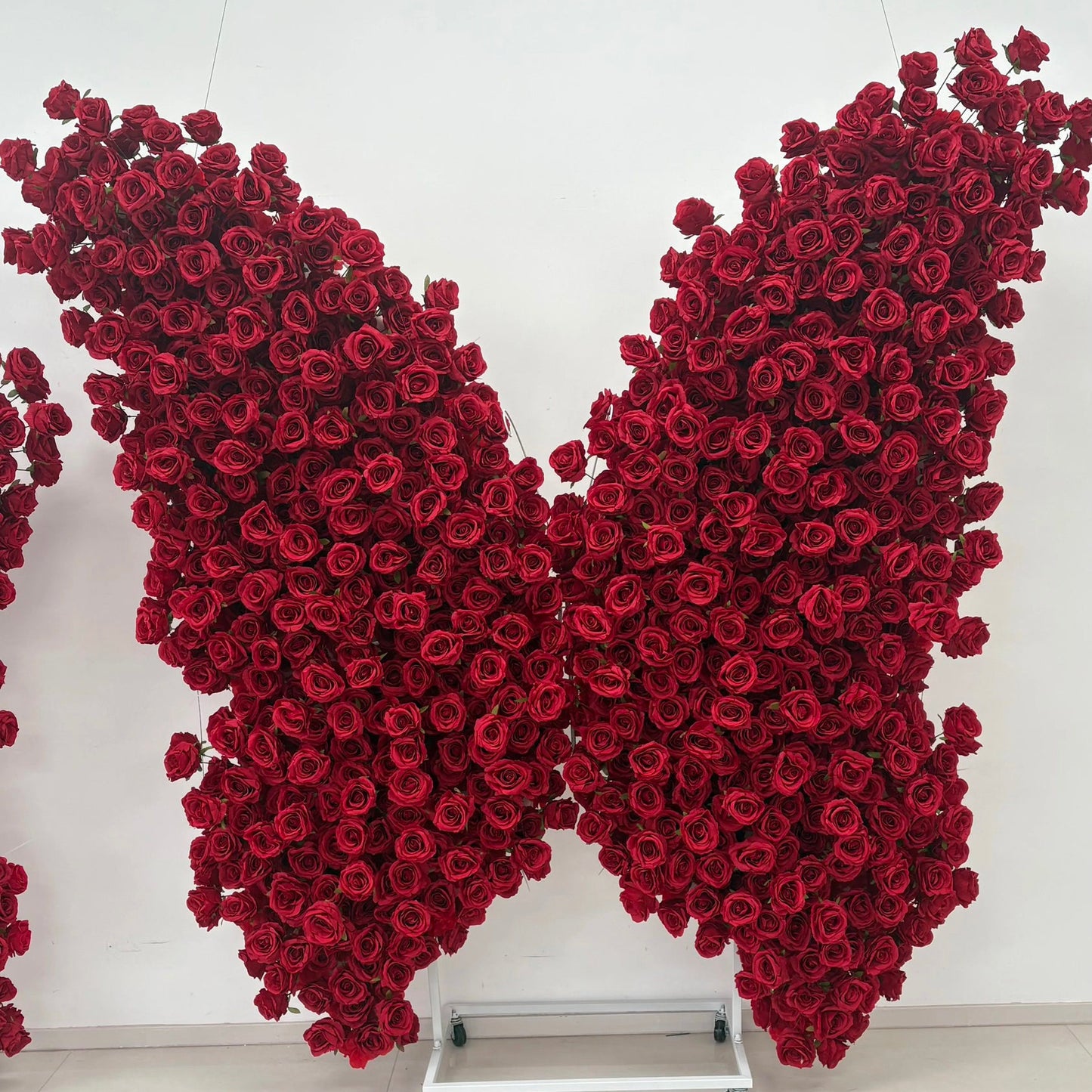 Red Rose Flower Wall Butterfly