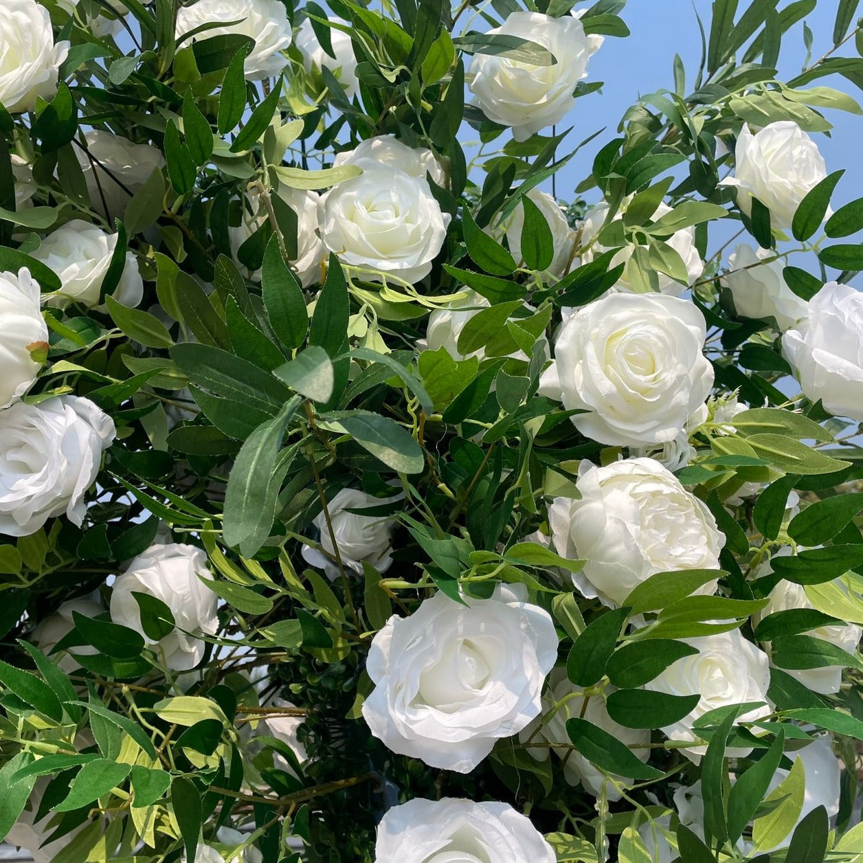 White Rose Floral Luxury Arch With Greenery- 2.4m