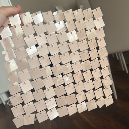 Blush Nude Double Layered Sequin Wall